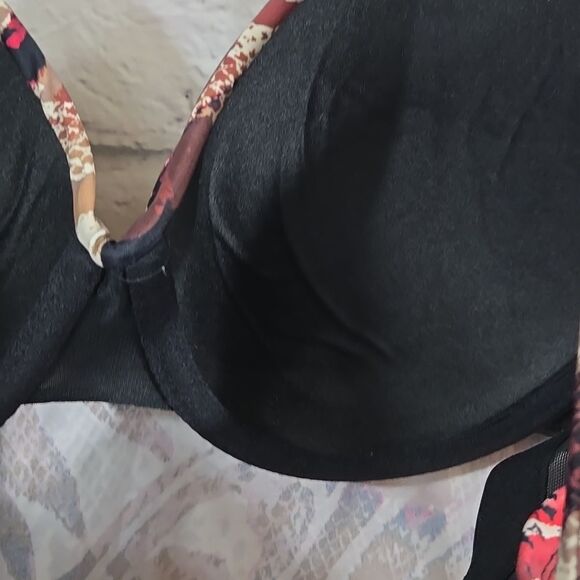 Swimsuits For All Women's Plus 38D Bra Sized Faux Flyaway Underwire Tankini Top - Picture 10 of 15